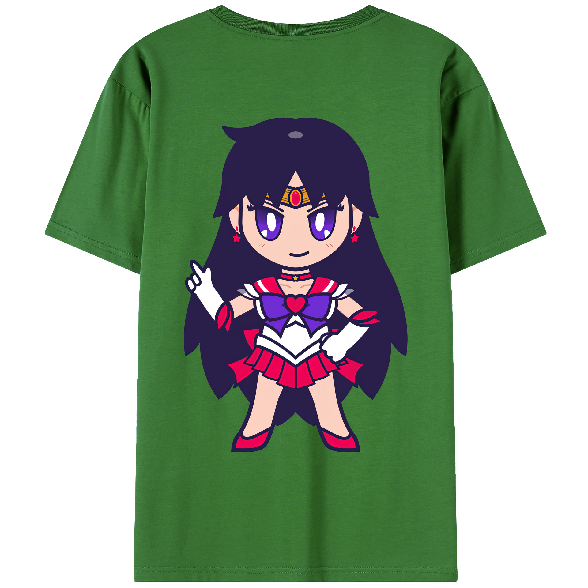（画像用） 美少女戦士セーラームーン 火野レイ ひの レイ Sailor Moon Hino Rei （セーラーマーズ,Sailor Mars） レディース半袖Tシャツ(バックプリント)
